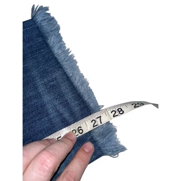 AYR Women’s The Bomb Pop Straight Leg Raw Hem High-Rise Denim Blue Jeans Size 29 - Picture 8 of 8